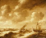 Hendrick van Anthonissen Shipping in a Gale oil painting artist
